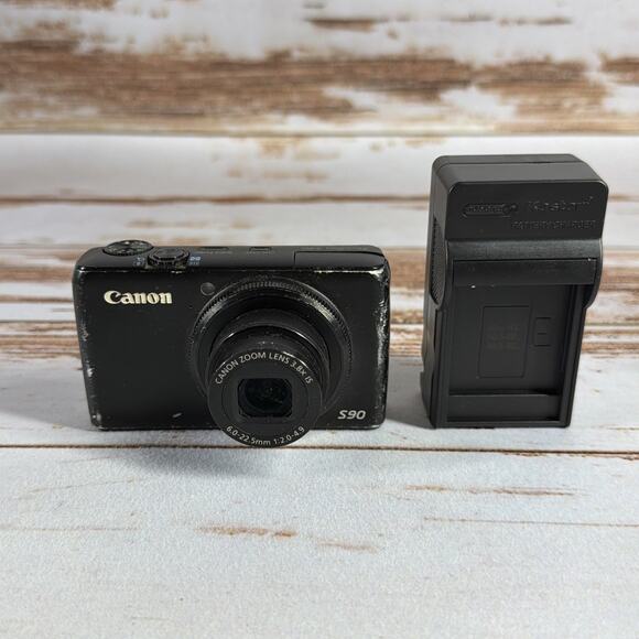 Canon PowerShot S90 Digital Camera – w/ Battery & Charger Tested Heavy Wear - Picture 1 of 7